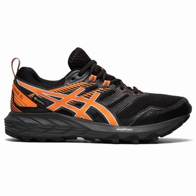 Asics Gel-Sonoma 6 G-TX - Naisten Polkujuoksukengät - Mustat/Oranssi